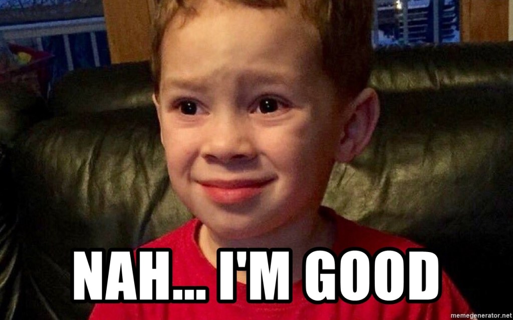 No! I don’t want to be saved right&nbsp;now!